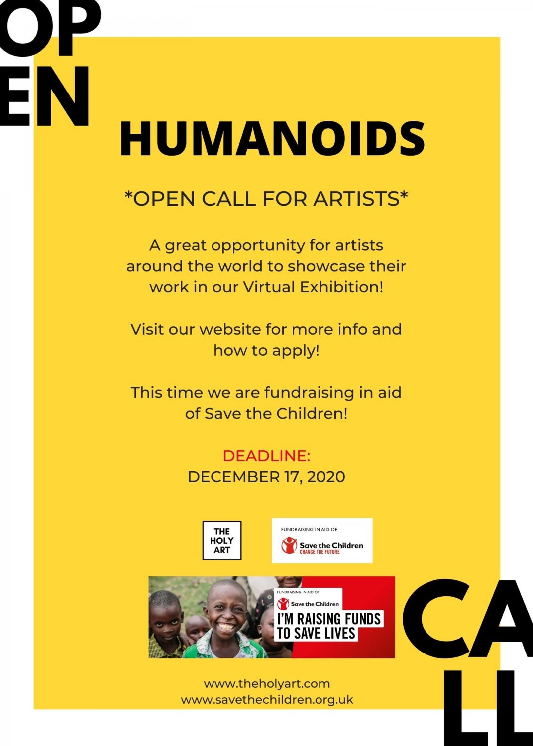 Call for Artists OPEN CALL FOR ARTISTS HUMANOIDS